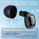 Ultra Soft Ear Plugs - 55dB (SNR) Noise Reduction Hearing Protection - Reusable Earplugs Flexible Comfortable Fit for Noise Sensitivity, Sleep, Work, Study, Airplane, Concerts & Festivals (Black)