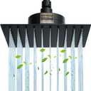 Filtered Shower Head Rainfall Showerhead with Filters Stainless Steel Reduces Chlorine and Heavy Metals Square 8 Inch Showerhead Matte Black