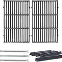 Hongso Replacement Parts for Weber Genesis 300 Series E310 S310 EP310 E320 EP320 E330 S330 EP330 Gas Grills (Front Mounted Controls), 7524 7528 Grill Grates, 62752 Burner Tubes, 7621 Flavorizer Bars