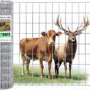 Gisafi 72 in x 50ft tall welded wire fence thing farm sense to doggo deer cattle hog chicken outdoor yard garden, 2in x 4inch 16 gauge metal wire mesh netting for vegetable plant protection