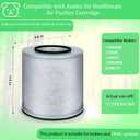 Compatible with Austin Air Healthmate Air Purifier Filter and Austin Air Models FR205 FR250 HM200 1 Filter+ and 4 Pre-Filter