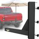 Flag Umbrella Pole Hitch Mount for Truck, Heavy-Duty up to Fit 2 inch Pole, Universal for 2 inch Hitch Receiver Fit Truck Jeep SUV RV Trailer Pickup Camper for Thickened and Upgrade Square Version