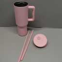 Simple Modern 40 oz Trek Tumbler with Handle and Straw Lid | Cup Holder Friendly Insulated Stainless Steel Travel Mug | Blush