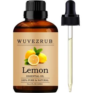 Lemon Essential Oils 120ML, Pure Lemon Essential Oil for Aromatherapy Diffuser - 4 Fl Oz