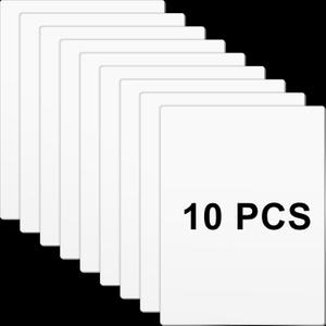 Yaocom 10 Pcs Blank Metal Sign 12 x 18 x 0.04 Inches Aluminum Sublimation Blanks White Sign Blank Metal Plate to Create Outdoor or Street Signs Personalized Banners