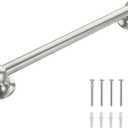 Anti Slip Shower Grab Bar, Safety Bathroom Assist Handle, ADA Compliant Handrail, Heavy Duty Handicap Grab Bars for Elderly, Injured, Senior, Children (Brushed Nickel, 18 Inches)