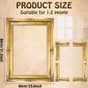 Large Photo Booth Props 32 x 24 Inch Gold Picture Selfie Frame Vintage Photo Frame Creative Friends Party Photo Props Accessories for Wedding Bridal Shower Bachelorette Birthday Party Supplies Decor