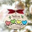 2 x Sister Ornaments 2025 Christmas  Wooden Christmas Ornament for Big Sister or Sister in Law  Sentimental Gift with I Love You Forever Quote  Cute Holiday Keepsake for Women, Girls (B62)