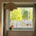 Flower Window Film Static Cling Privacy Decal Frosted Stained Mirror Border Waterproof Removable Livingroom Dcor Butterfly Bedroom DIY Decoration