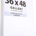 milo Stretched Artist Canvas | 36x48 inches | 2 Pack | 1.5 inch Thick Gallery Profile | 15 oz Primed Large Canvases for Painting, Ready to Paint Art Supplies for Acrylic, Oil