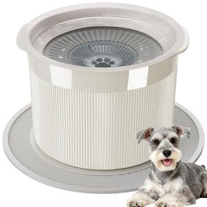 UPSKYPET No Spill Ceramic Dog Water Bowl, Large Capacity Slow Drinking Bowl with Floating Disk & Filter, Heavy Duty Anti-Slip Bowl for Small to Medium Dogs, Cats & Multi-Pet Homes Indoor