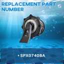 Key Cover and Handle Assembly SPX0740BA Compatible with Hayward Multiple-Port Valves Replace SP0740DE and S144T1540S