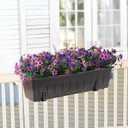 Artificial Flowers for Outdoors, 12 Bundles Multicolor Faux Silk Flower Spring Summer Decoration, Artificial Plants Fake Outdoor Flowers UV Resistant No Fade for Home Planter Porch Patio Yard Decor (Double Purple)