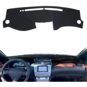 Dash Cover Custom Fit for Toyota Solara 2004 2005 2006 2007 2008 with Cutout for Climate Sensor and Light Sensor, Dashboard Cover Mat Pad Carpet Protector (Black)