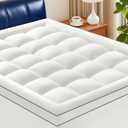 California King Mattress Topper for Back Pain, Extra Thick Pillow Top Mattress Pad with 1000GSM Down Alternative Filler, Cooling Breathable Plush Bed Topper Protector Cover, Deep Pocket