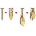 150 Pcs Self Drilling Drywall Anchors with Screws Kit, Zinc Plated Steel Wall Anchors and Self Tapping Screws Heavy Duty, No Drill Or Holes in Wall, for TV, Shelf Straps,Bike,Cabinets (150)