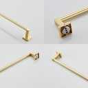 Wall Mounted Towel Rack for Bathroom, 18 Inch Brushed Light Gold Towel Bar with Stainless Rack and Hand Towel Holder, Bathroom Towel Racks and Shower Towel Rack (Gold, 20 Inch)