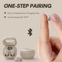 Smallest Invisible Mini Earbuds Wireless Bluetooth, Low Profile Micro Tiny Discreet Hidden Earbuds for Work, Small Headphones, Invisible Sleep Wireless Earphone IPX5 Waterproof for Small Ear Canals (Skin)