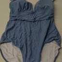 SELINK Women's Sexy V Neck One Piece Swimsuit Backless Ruched High Cut Monokini Tummy Control Bathing Suits M