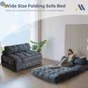 MAXYOYO Folding Sofa Bed, Convertible Chair Bed with Pillow, Full