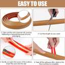 Floor Cord Cover Self Adhesive Cord Hider,10FT Cable Management, Extension Strip Protector for Wires, Prevent Cable Trips for Offices, Gyms, Exhibitions Cavity:0.39"(W) x 0.27"(H) Brown Wood