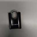 DELSWIN 4-Digit Combination Lock Outdoor Padlock - Heavy Duty Locker Lock with Hardened Steel Shackle, Waterproof Combo Lock for Gym Locker, Hasp Storage, Shed, Fence, Gate (Obsidian Black,1Pcs)