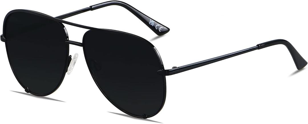 ANDWOOD Oversized Aviator Sunglasses for Women Men Big Large UV Protection Fashion Sun glasses