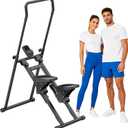 3-Level Adjustable Cardio Stair Stepper for Home, Folding Vertical Stair Stepper with Non-Slip Pedals & LCD Monitor, Portable Stair Stepper with Resistance & Handlebar, Supports 350 LBS, Unisex