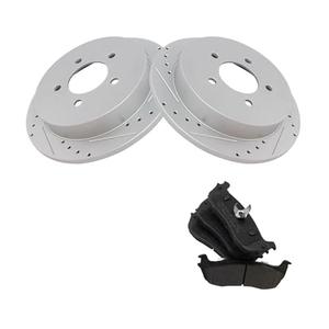chengdelong Brake Pads & Rotors Kit Rear Side Semi-Metallic and for Ford for F150 1997-2003 Heritage 2004 for Lincoln for Navigator 1998-2002 855745007
