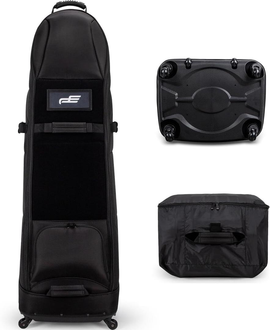 Golf Travel Bags for Airlines with Universal Wheels, Easy to Maneuver, Detachable Shoe Bag, Excellent Zipper for Club Protection, Comes with Storage Bag for Airlines