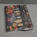 Wildflower Puzzles for Adults 1000 Pieces, PICKFORU Vintage Flower Book Puzzle, Wildflower Pages Jigsaw Puzzle for Book Lover, Floral Art Bookshelf Library Puzzles