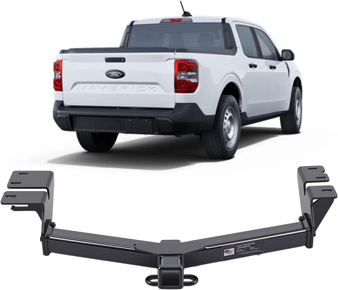 2” Receiver Trailer Hitch for 2022–2025 Ford Maverick (No Factory Tow Package) | Class 3 | 4,000 lbs Towing | Easy Bolt-On Install