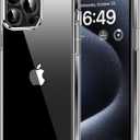 HOOMIL Case for iPhone 15 Pro Max 6.7-Inch, Anti-Yellowing, Drop Protection, Anti-Scratch Transparent Hard Back Phone Cover - Crystal Clear