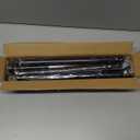 Shower Curtain Rod Adjustable 43-78 inch, 1"Diameter Spring Tension Curtain Rod No Drill, Anti-Rust Non-Slip Shower Rod, Black Shower Curtain Rod for Bathroom Tension