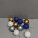 Hiboom 11 Pcs Hanukkah Ball Ornaments - Plastic White Blue Gold Jewish Chanukah Decorative Hanging Ornaments for Christmas Tree, Party Decor, Gift - Menorah Decorations