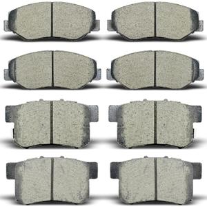 8pcs Front&Rear Ceramic Brake Pads For 2005 2006 For Honda CR-V (All Models),For 2012 2013 2014 2015 2016 Honda CR-V(FWD Models)