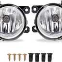 Front Fog Light Pair Compatible with 2016-2021 Civic 2019-2022 HR-V 2018-2020 Fit Fog Lamp Driver and Passenger Side