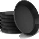 6 Pack Plant Saucer 4 6 8 10 12 14 16 18 20 22 Inch Plastic Plant Tray, Sturdy and Durable Flower Pot Container Accessories Plant Pot Saucers for Indoor and Outdoor (12 Inch, Black)