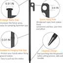 20 Pack 8 inch Tent Stakes Heavy Duty Metal Tent Pegs for Camping Steel Tent Pegs Unbreakable and Inflexible