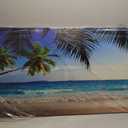 Large Wall Art Ocean Waves Canvas Pictures Coconut Trees Sands Beach Seascape Landscape Modern Summer Sea Nature Canvas Artwork Contemporary Wall Art for Living Room Bedroom Home Wall Decor 24" x 48"