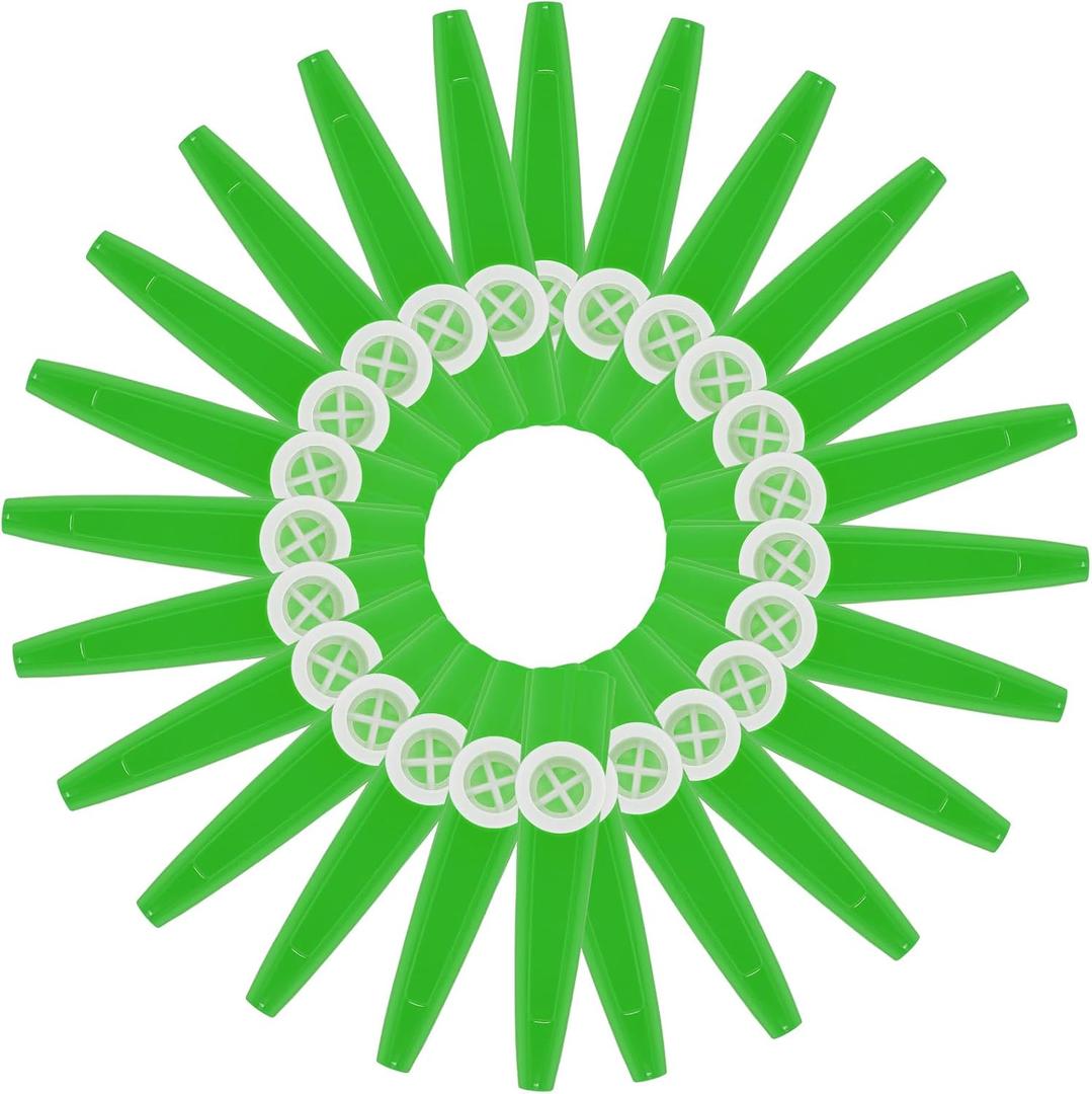 48 Pieces Plastic Kazoos, Kazoo Musical, Good Companion for Guitar Violin Piano Keyboard Ukulele, Gift for Christmas Gifts Party Favors. (Green)