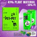 Pet N Pet 1080 Counts Green Poop Bags for Dogs, 41% Plant Based & 59% PE Extra Thick Dog Poop Bags Rolls, 9" x 13", Lavender Scented Pet Waste Bag