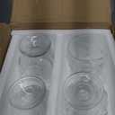 TOPZEA 4 Pack Tiki Glasses, 14 oz Clear Tiki Mug Set Modern Bar Cocktail Glass, Hawaiian Luau Party Mugs Drinkware Beverage Drink Cups for Exotic Cocktail, Mai Tai, Pina Colada, Punch