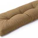 Indoor Bench Cushions, Tufted High-Density Foam Cushions for Indoor Furniture, Soft Bench Seat Cushion with Non-Slip Bottom, 42" X 16" X 4 (Brown)