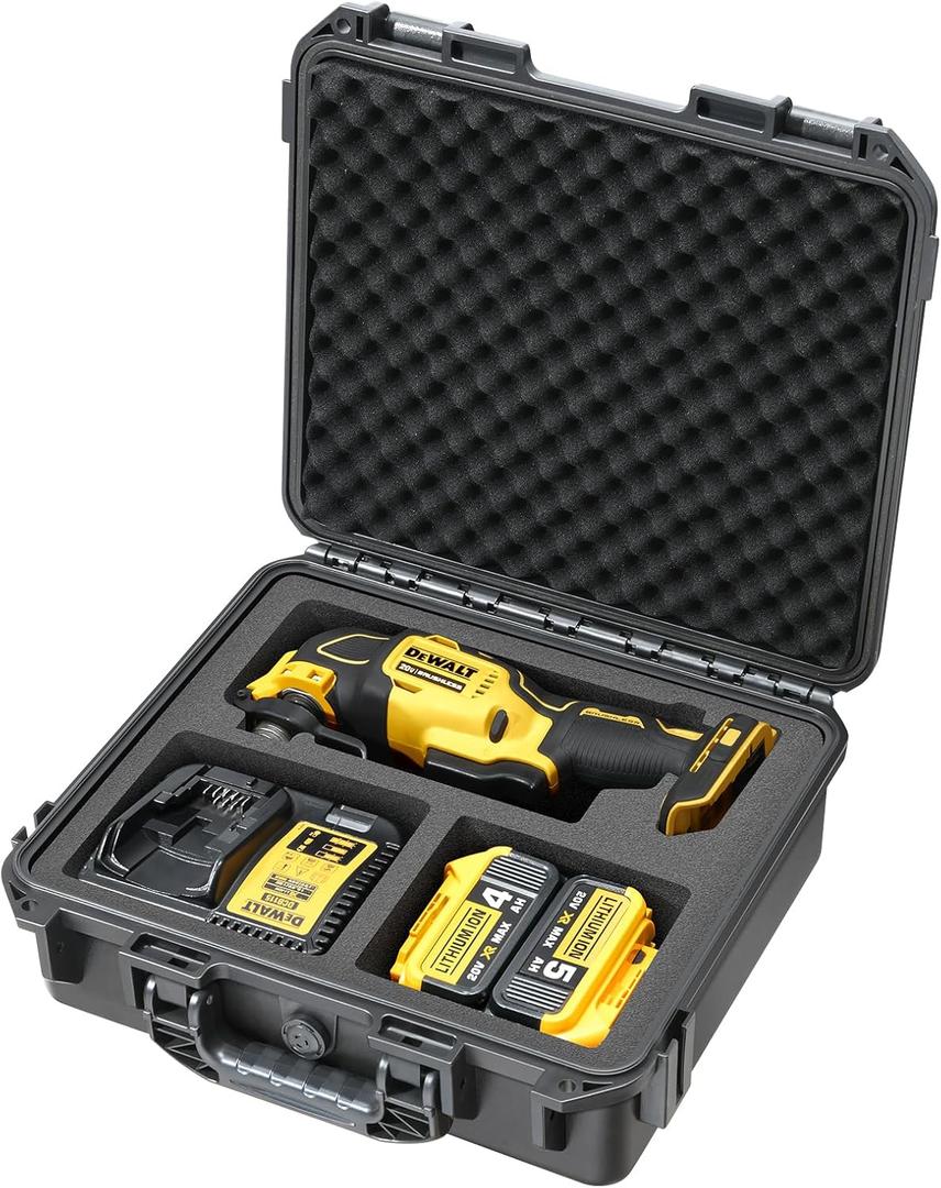 Case for Dewalt Oscillating Multi Tool - Waterproof Hard Tool Box for Dewalt Multi-Tool: DCS356B | DCS354B | DCS353B, Power Tool Kit Bag for Dewalt 20V Max Oscillating Tool/Battery/Charger (Case Only)