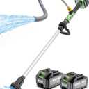 J-KU 21V Cordless Stick Water Transfer Pump - 720 GPH Portable Submersible Electric Sump Pump with 2 x 4.0Ah Batteries, 5-Ft Quick-Connect Hose for Pool Draining, Rain Barrel, Garden, Pond, RV