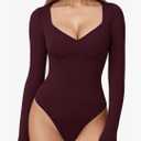 MANGOPOP Sweetheart V Neck Bodysuits for Women Long Short Sleeve Body Suits Tops Shirt. S