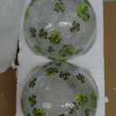 TTQ [Timer] 2 Pcs St Patricks Day Decoration,3.93'' Lighted Decorative Glass Ball,Shamrock Crackle Globe Night Light,Decorative Balls Glass Orb Table Lamp for Home Table Centerpieces Decor Gift