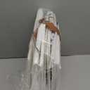 DIMJ Hanging Closet Organizer - 4 Tier Collapsible Hanging Shelves with Hooks Zipper, Fabric Clothes Organizer, Space-Saving Storage Bin Basket for RV, Bedroom, Laundry Organization (White)