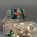 58 Inch 3D Gold Large Lighted Christmas Deer Decorations 3-Piece Outdoor Holiday Decorations Reindeer Set with 210 Warm White LEDs, Large Yard Display for Garden, Storefront